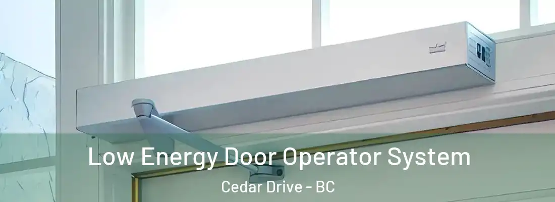  Low Energy Door Operator System Cedar Drive - BC