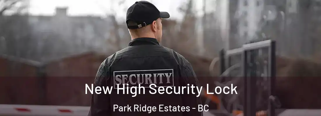  New High Security Lock Park Ridge Estates - BC